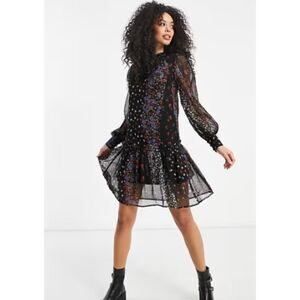 NWOT Violet Romance Floral Patchwork Mini Dress - Sz 14